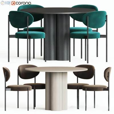 CORNERDESIGN现代餐桌椅